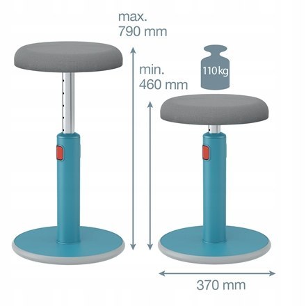 Ergonomiczny stołek Leitz Ergo Cosy niebieski 65180061 Ergonomiczny stołek Leitz Ergo Cosy niebieski 65180061