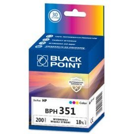Tusz BLACK POINT (BPH351) kolor 200str zamiennik HP (351/CB337EE) D300/C4200/4340/4380/4400 Tusz BLACK POINT (BPH351) kolor 200str zamiennik HP (351/CB337EE) D300/C4200/4340/4380/4400