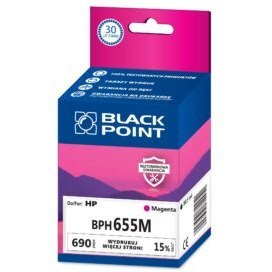 Tusz BLACK POINT (BPH655M) purpurowy 690str zamiennik HP (655/CZ111AE) Tusz BLACK POINT (BPH655M) purpurowy 690str zamiennik HP (655/CZ111AE)