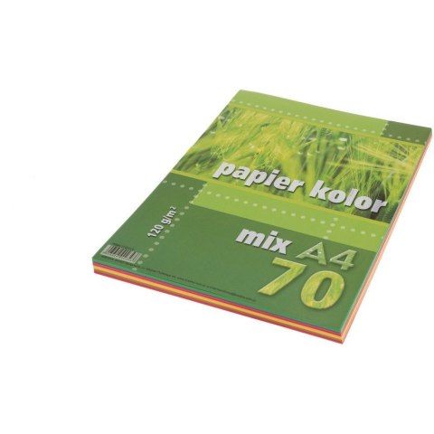 Papier A4 120g 70ark kolor mix KRESKA Papier A4 120g 70ark kolor mix KRESKA