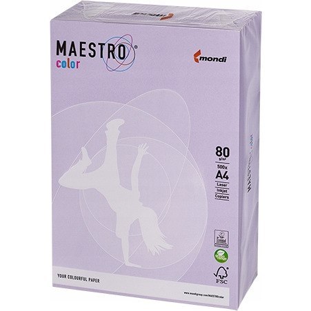 Papier ksero A4 80g MAESTRO COLOR LA12 Trendy lavenda/ametyst Papier ksero A4 80g MAESTRO COLOR LA12 Trendy lavenda/ametyst