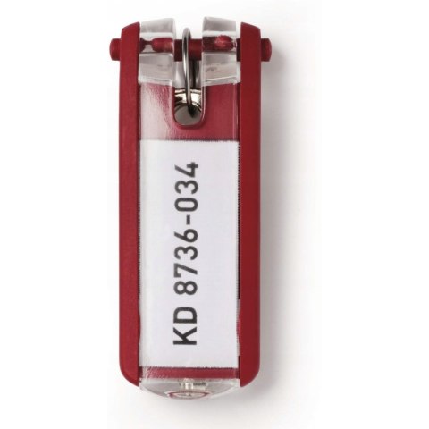 Zawieszki do kluczy (6szt.) czerwone 195703 DURABLE KEY CLIP Zawieszki do kluczy (6szt.) czerwone 195703 DURABLE KEY CLIP