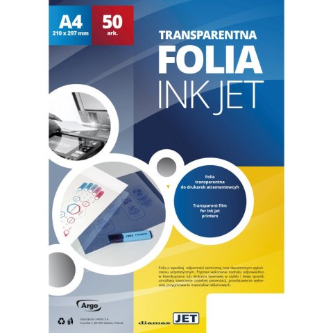 Folia Inkjet do drukarek atramentowych (50arkuszy) 413025 ARGO Folia Inkjet do drukarek atramentowych (50arkuszy) 413025 ARGO