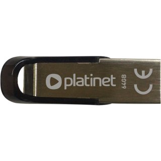 Pamięć USB-A 64GB PLATINET S-DEPO USB 2.0 metalowy wodoodporny (44848)