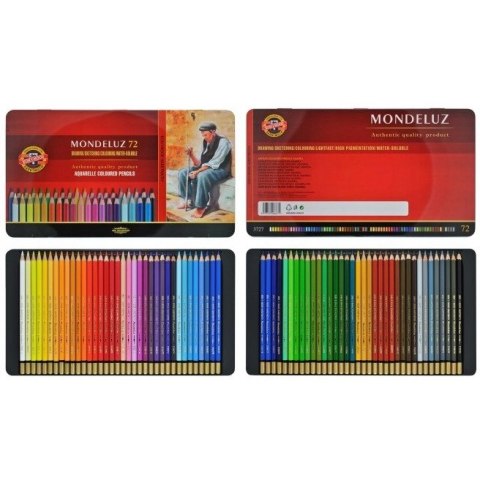 Kredki akwarelowe MONDELUZ 72 kolory opakowanie metalowe 3727 Kredki akwarelowe MONDELUZ 72 kolory opakowanie metalowe 3727