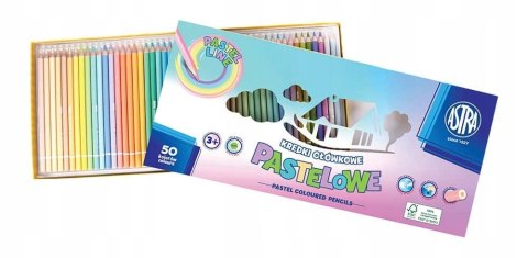 Kredki pastelowe okrągłe grafit XXL 4mm 50 kolorów 312121004 ASTRA Kredki pastelowe okrągłe grafit XXL 4mm 50 kolorów 312121004 ASTRA