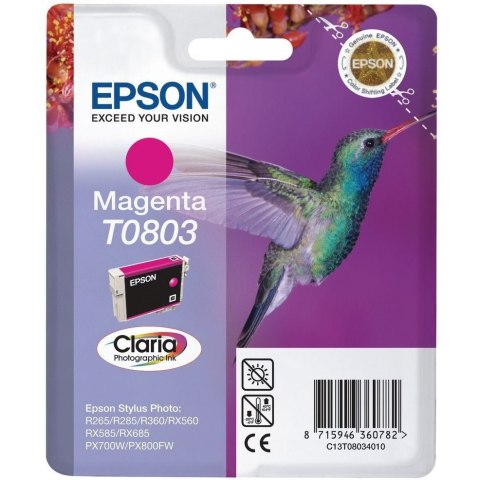 Tusz EPSON (T0803/C13T08034010) purpurowy 250str Stylus Photo R265/360 Tusz EPSON (T0803/C13T08034010) purpurowy 250str Stylus Photo R265/360