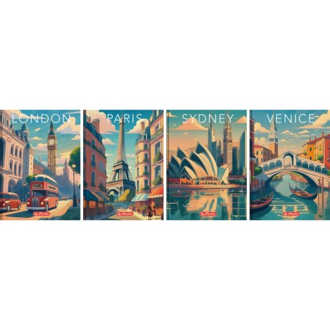 Brulion B5 160k kratka z marginesem RETRO CITY 400196853 HERLITZ Brulion B5 160k kratka z marginesem RETRO CITY 400196853 HERLITZ