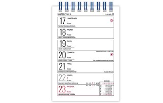 Kalendarz biurowy MINI ZODIAK H7 stojący pionowy 85x120mm 2025 TELEGRAPH