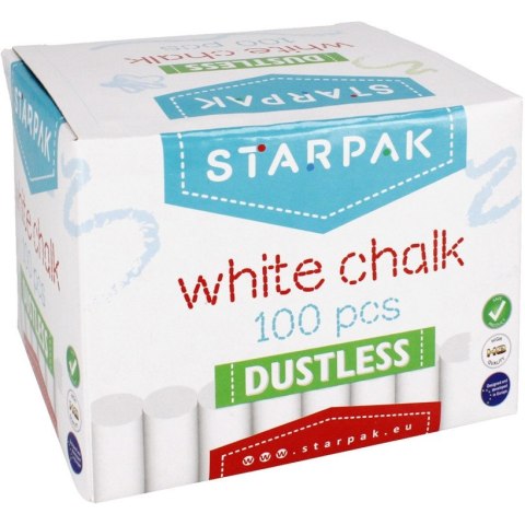 Kreda szkolna biała niepyląca (100szt.) STARPAK 472797 Kreda szkolna biała niepyląca (100szt.) STARPAK 472797