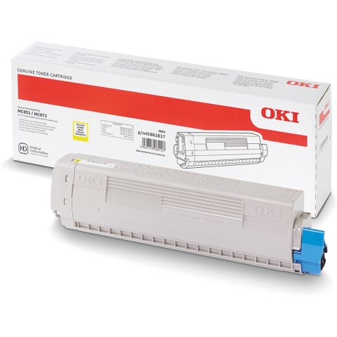 Toner OKI (45862837) żółty 7300str Toner OKI (45862837) żółty 7300str