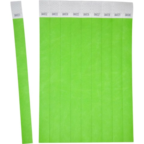 Opaski na rękę 256x19mm (50 arkuszy = 500 opasek) neonowe zielone TYVGN-50 AVERY Opaski na rękę 256x19mm (50 arkuszy = 500 opasek) neonowe zielone TYVGN-50 AVERY