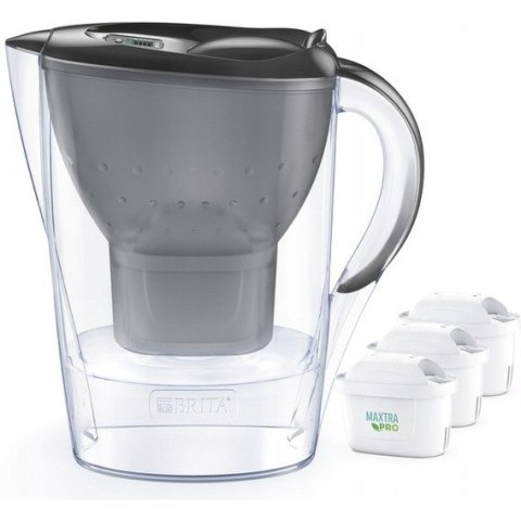 Dzbanek filtrujący BRITA Marella grafitowy 2,4l + 3szt filtr do wody Maxtra Pro Pure Performance