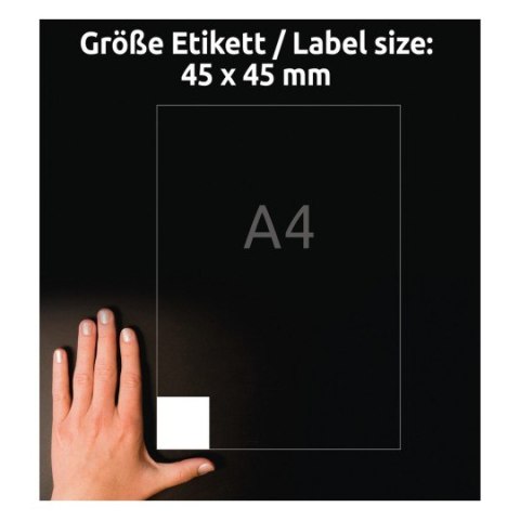 Etykiety kwadratowe 45x45mm (10 arkuszy=200 etykiet) 6252-10 AVERY ZWECKFORM Etykiety kwadratowe 45x45mm (10 arkuszy=200 etykiet) 6252-10 AVERY ZWECKFORM