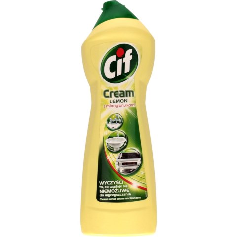 Mleczko czyszczące CIF 750ml Lemon z mikrokryształkami Mleczko czyszczące CIF 750ml Lemon z mikrokryształkami