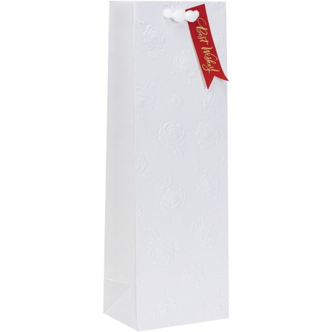 Torebka prezentowa 12x36x9cm na butelkę TBK-23002-EB-BB ROZETTE Torebka prezentowa 12x36x9cm na butelkę TBK-23002-EB-BB ROZETTE