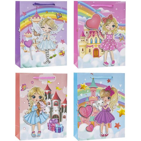 Torebka prezentowa 18x24x8cm TD-23122-3D-A5 ROZETTE Torebka prezentowa 18x24x8cm TD-23122-3D-A5 ROZETTE