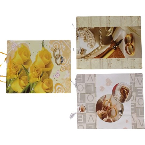 Torebka prezentowa 41x49x19cm laminowana Jumbo ŚLUBNA ROZETTE Torebka prezentowa 41x49x19cm laminowana Jumbo ŚLUBNA ROZETTE