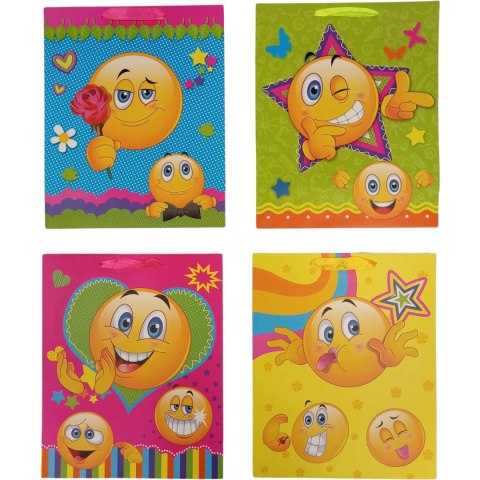 Torebka prezentowa dla dzieci EMOJI A4 26x32x12cm ROZETTE Torebka prezentowa dla dzieci EMOJI A4 26x32x12cm ROZETTE