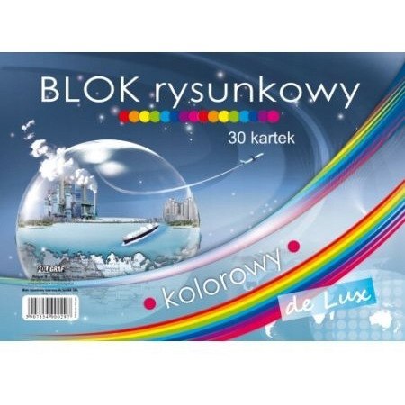 Blok rysunkowy A4 30k kolorowy De Lux POLIGRAF Blok rysunkowy A4 30k kolorowy De Lux POLIGRAF