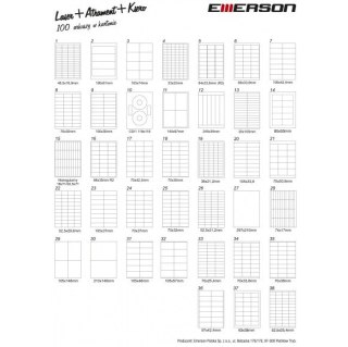 Etykieta A4 biała 100x30mm 009 EMERSON eta4100x030w