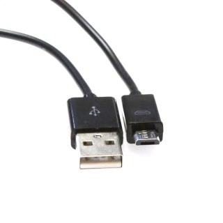 Kabel USB-A -> microUSB 1m 2A czarny OMEGA BAJA (44344)