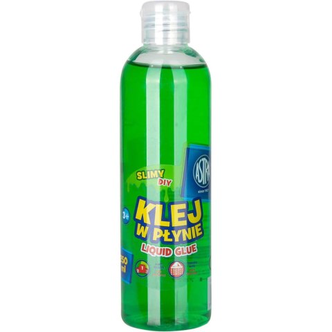 Klej szkolny w płynie transparentny 250ml zielony 401119006 ASTRA Klej szkolny w płynie transparentny 250ml zielony 401119006 ASTRA