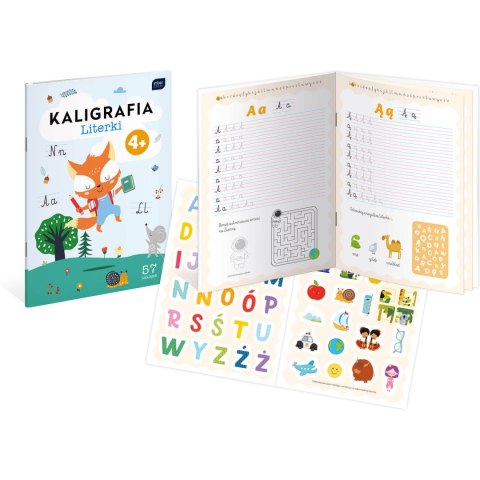 Kolorowanka A4 16k z naklejkami KALIGRAFIA + zadania INTERDRUK Kolorowanka A4 16k z naklejkami KALIGRAFIA + zadania INTERDRUK