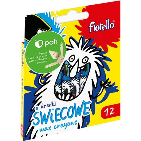 Kredki FIORELLO świecowe 12 kolorów EXTRA 170-2628 Kredki FIORELLO świecowe 12 kolorów EXTRA 170-2628