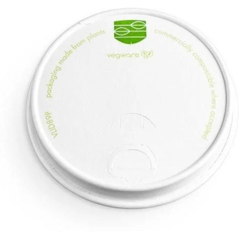 Pokrywka papierowa do kubka 300-500ml biała (50 szt). 90mm 100% biodegradowalna VLID89P VEGWARE Pokrywka papierowa do kubka 300-500ml biała (50 szt). 90mm 100% biodegradowalna VLID89P VEGWARE