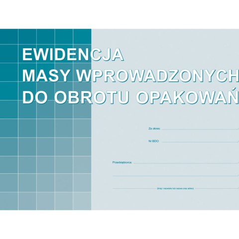 S-220-1 Ewidencja masy wprowadzonych do obrotu opakowań MICHALCZYK I PROKOP S-220-1 Ewidencja masy wprowadzonych do obrotu opakowań MICHALCZYK I PROKOP