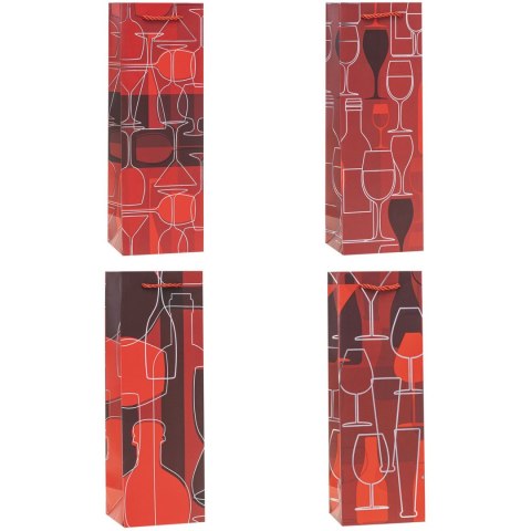 Torebka prezentowa 12x35x9cm na butelkę TBG-24210-BB-HS ROZETTE Torebka prezentowa 12x35x9cm na butelkę TBG-24210-BB-HS ROZETTE