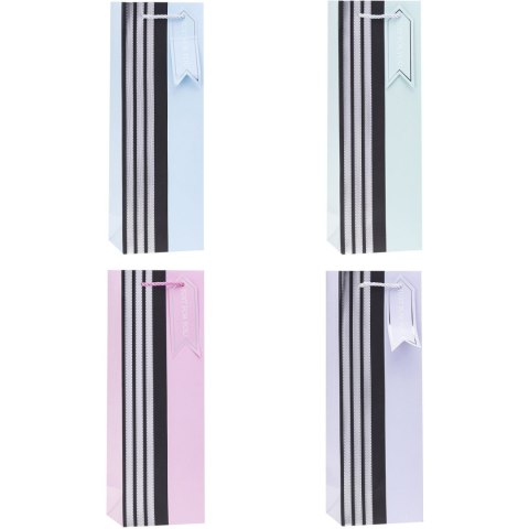 Torebka prezentowa 12x35x9cm na butelkę TBG-24213-BB-HS ROZETTE Torebka prezentowa 12x35x9cm na butelkę TBG-24213-BB-HS ROZETTE