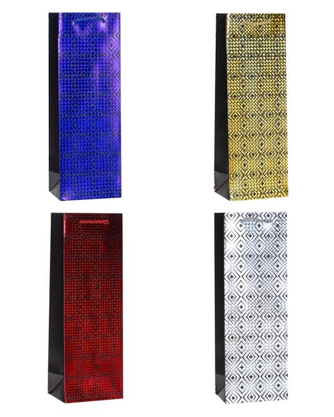 Torebka prezentowa 12x36x9cm TBG-24018-HS-BB ROZETTE Torebka prezentowa 12x36x9cm TBG-24018-HS-BB ROZETTE
