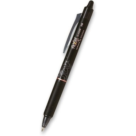 Wymazywalne pióro kulkowe FRIXION CLICKER 1.0 czarny BLRT-FR10-B PILOT
