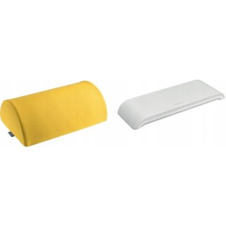 Zestaw Podnóżek żółty 53710019 + Podkładka jasno szara Ergo Cosy 64830085 LEITZ