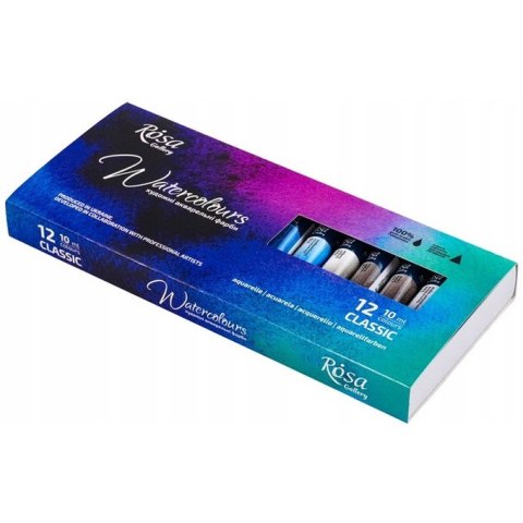 Farby akwarelowe w tubkach ROSA GALLERY 12kol. 10ml. 340107 KOH-I-NOOR Farby akwarelowe w tubkach ROSA GALLERY 12kol. 10ml. 340107 KOH-I-NOOR