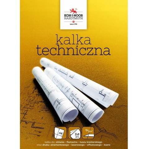 Kalka kreślarska A3 20ark.90g KAL-DA392A KOH-I-NOOR Kalka kreślarska A3 20ark.90g KAL-DA392A KOH-I-NOOR