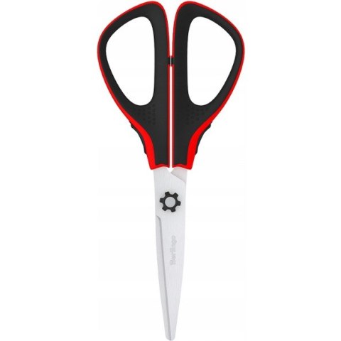 Nożyczki 17,5cm Easycut 300 soft grip czerwone 326316 BERLINGO