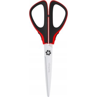 Nożyczki 19cm Easycut 300 soft grip czerwone 326320 BERLINGO