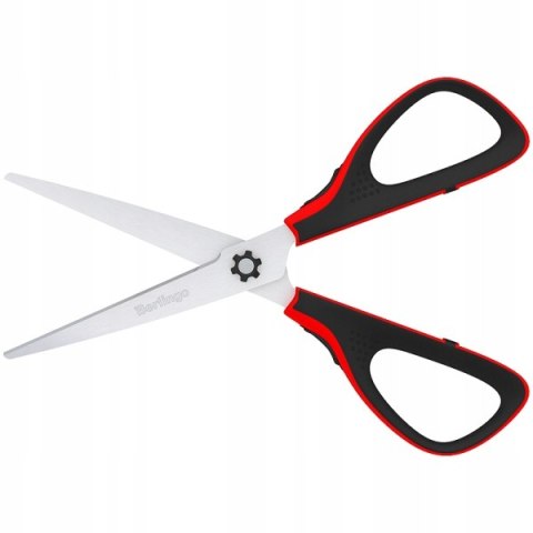 Nożyczki 19cm Easycut 300 soft grip czerwone 326320 BERLINGO