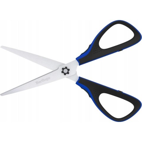 Nożyczki 20cm Easycut 300 soft grip niebieskie 326323 BERLINGO