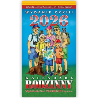 Kalendarz RODZINNY Z1 zdzierak 76x135mm 2025 TELEGRAPH