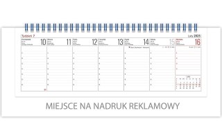 Kalendarz biurowy VOYAGER (H4b) - biały 268x97mm 2025 TELEGRAPH