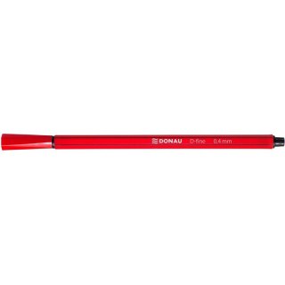 Cienkopisy Donau D-Fine 0.4mm czerwone 10szt