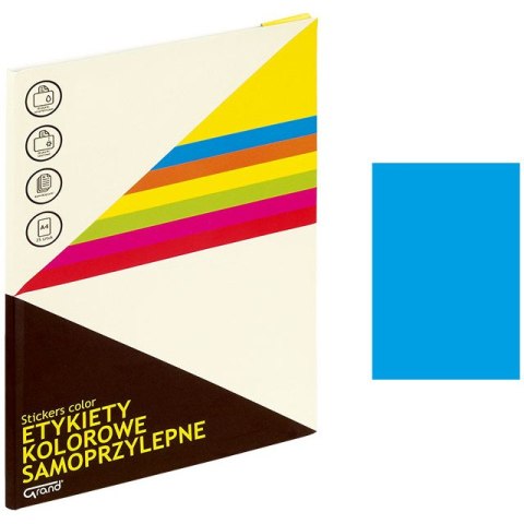 ETYKIETY A4 GRAND 210mm*297mm NIEBIESKIE 25szt