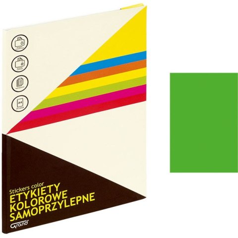 ETYKIETY A4 GRAND 210mm*297mm ZIELONE 25szt