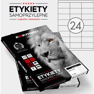 Etykiety Emerson A4 70x33.8mm białe 100szt