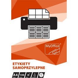 Etykiety MyOffice A4 105x37mm białe 100szt