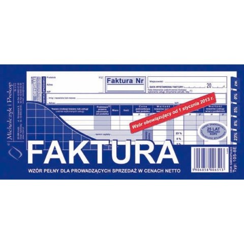 FAKTURA VAT 1/3 A4 (O+1K)